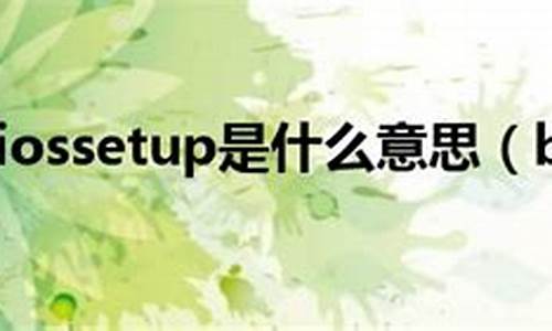 biossetup是什么意思啊笔记本电脑_笔记本电脑bios setup后面怎么